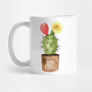 Hand painted Watercolor Cactus in Terracotta pot Mug